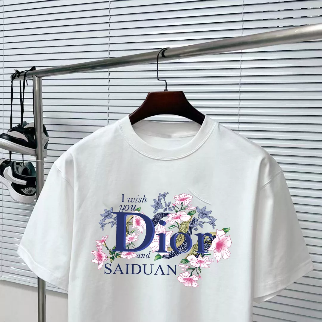 christian dior t-shirt manches courtes pour unisexe s_12b23222